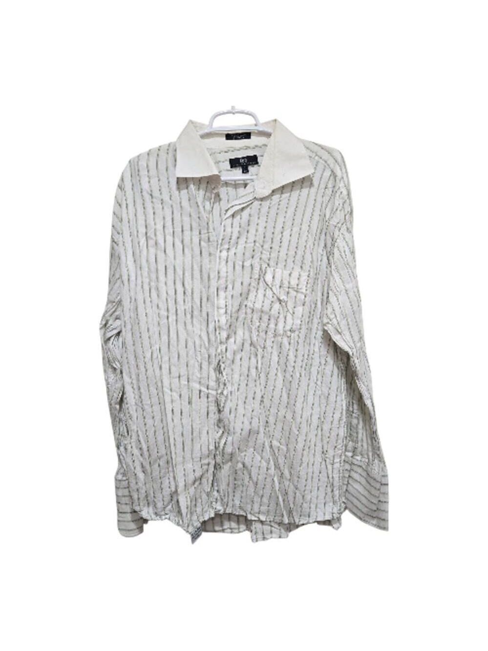 Phat Farm Mens XL Striped Button Up Shirt Y2K Hip Hop Streetwear